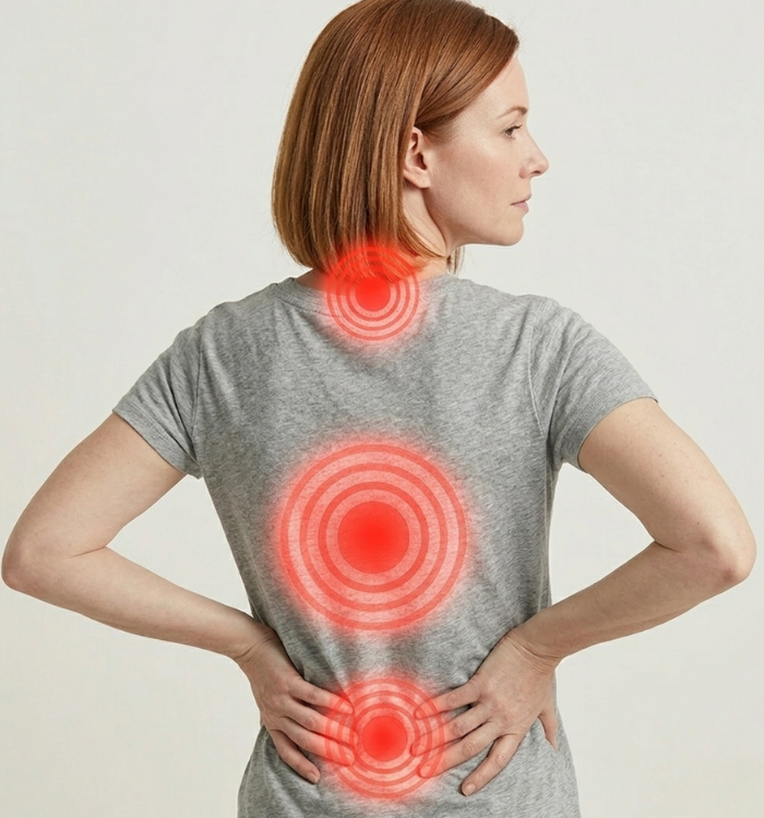 Person with back and neck pain
